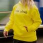 Preview: Gelber Kapuzenpullover mit der Aufschrift THE LÄND