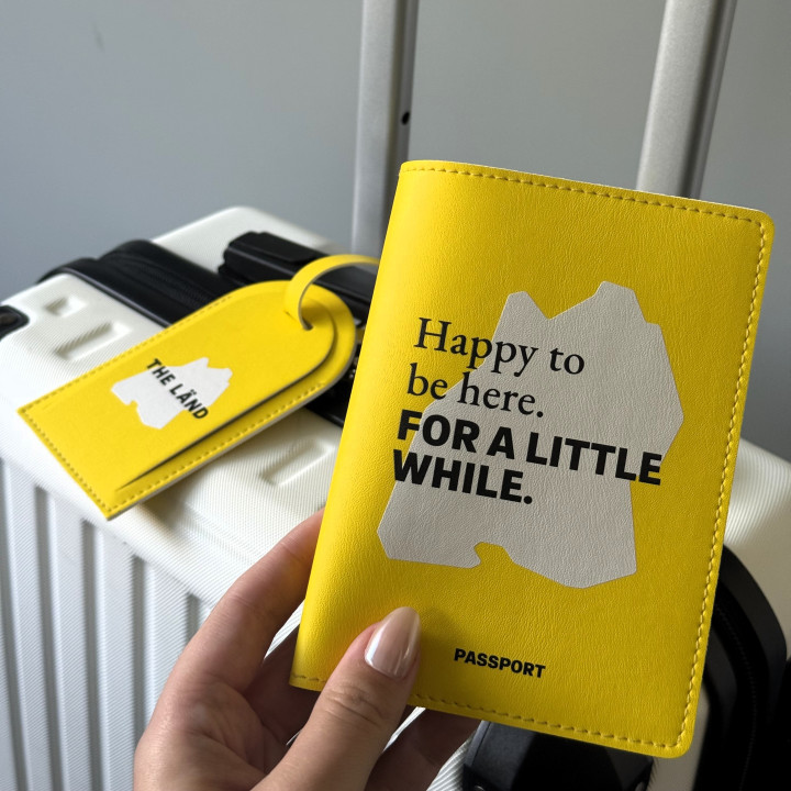 THE LÄND TRAVELLER-SET - Reisepasshülle und Koffertag